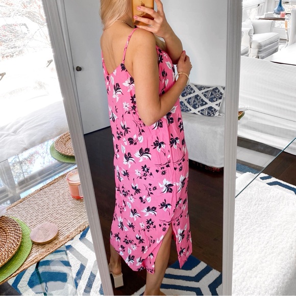🌸 MARKS & SPENCER BOHO PINK MULTI SLIT MAXI DRESS! - Picture 4 of 13